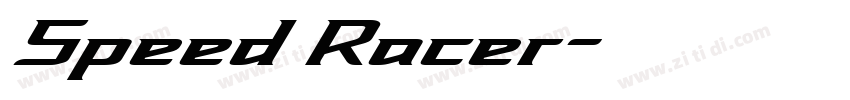 Speed Racer字体转换